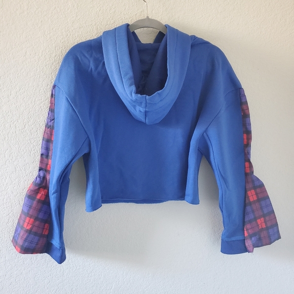 LF BSBW mix media cropped sweatshirt hoodie NWT - Picture 5 of 10